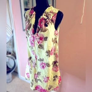 Henry Cotton’s On The Beach Knee Length Dress Floral Yellow
